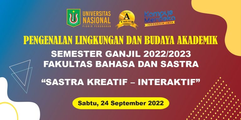 Read more about the article Pengenalan Lingkungan & Budaya Akademik Fakultas Bahasa Dan Sastra Semester Ganjil Tahun Akademik 2022/2023